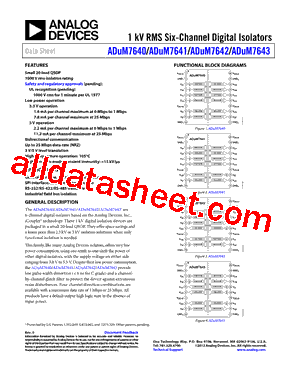 ADuM7640ARQZ-RL7型号图片