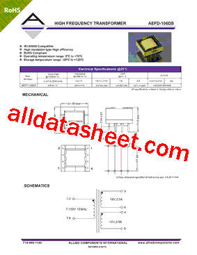 AEFD-106DS型号图片