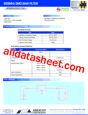 AFS869.0W01-TS4型号图片