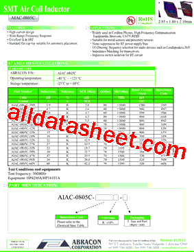 AIAC-0805C-12NK-T型号图片