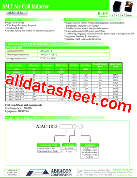 AIAC-1812-22NK-T型号图片