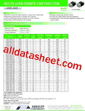 AIML-0603-180K-T型号图片