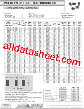 AIML-0805-120K-T型号图片