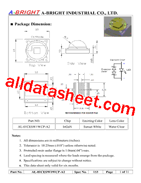 AL-01CESW1WCP-A2型号图片