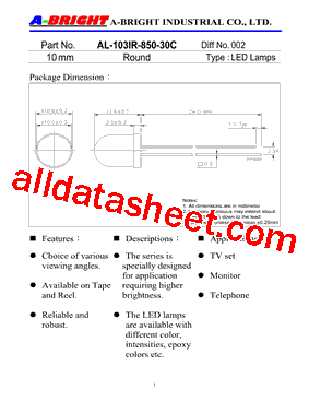 AL-103IR-850-30C_08型号图片