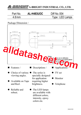 AL-H483UOC型号图片