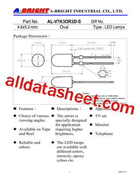 AL-V7K3OR3D-S型号图片