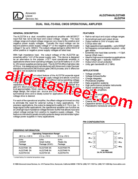 ALD2704BPA型号图片