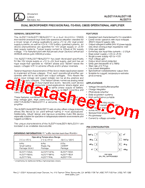 ALD2711APAL型号图片