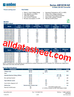 AM10CW-2409S-NZ型号图片