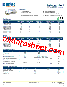 AM10EW-2405SZ型号图片