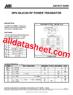 AM1517-025M型号图片