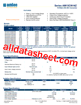 AM15CW-2415S-NZ型号图片
