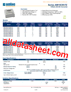 AM15CW-4805S-FZ型号图片