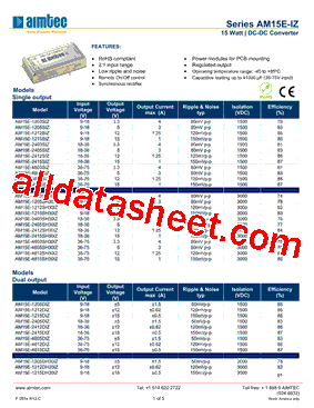 AM15E-1203SIZ型号图片