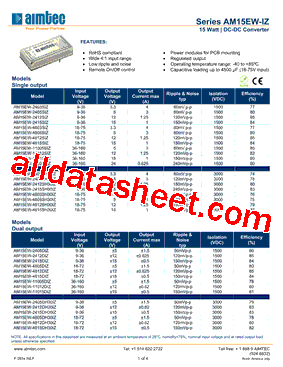 AM15EW-2412SIZ型号图片
