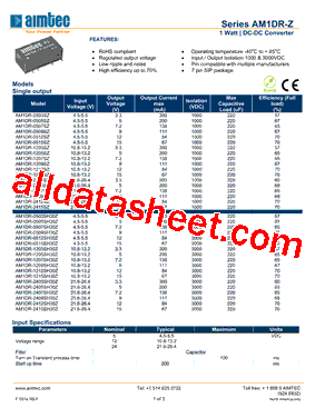AM1DR-0509SH30Z型号图片