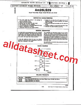 AM26LS29DM型号图片