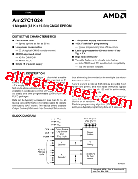 AM27C1024-55DC5型号图片