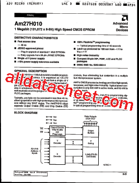 AM27H010-45DE型号图片