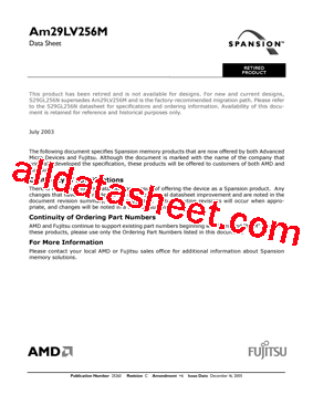 AM29LV256MH113REF型号图片