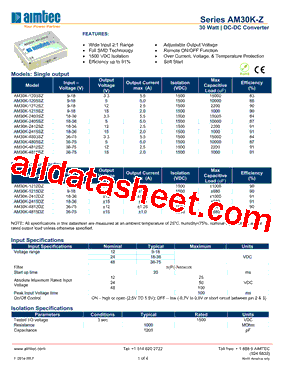 AM30K-4815DZ型号图片