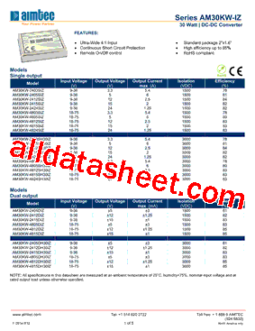 AM30KW-4815DH30IZ型号图片