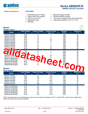 AM40UW-2403SIZ型号图片