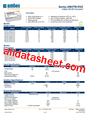 AM4TW-2405S-RVZ型号图片