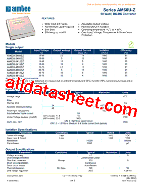 AM60U-2403SZ型号图片