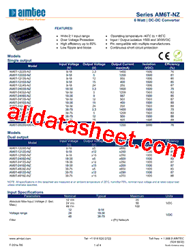AM6T-1215S-NZ型号图片
