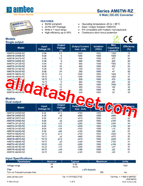 AM6TW-4807D-RZ型号图片