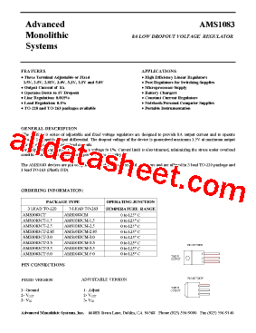 AMS1083CM-33型号图片