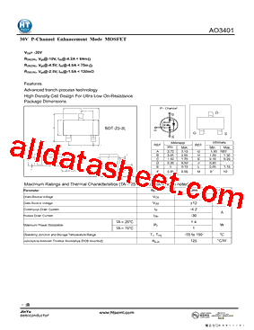 AO3401型号图片