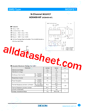 AO6400-HF型号图片