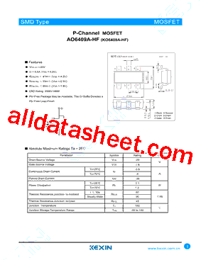 AO6409A-HF型号图片