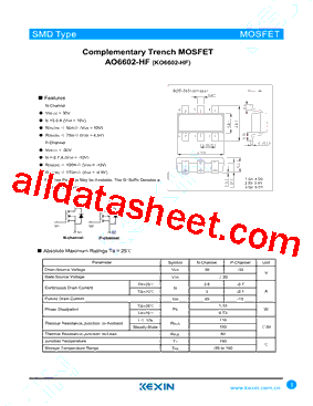 AO6602-HF型号图片