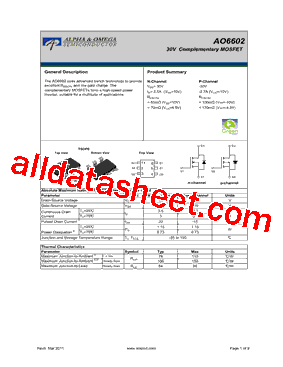 AO6602型号图片