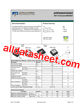 AOD444型号图片