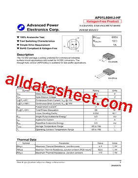 AP01L60H-HF型号图片
