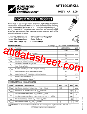 APT1003RKLLG型号图片