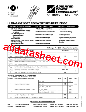 APT15D40C型号图片