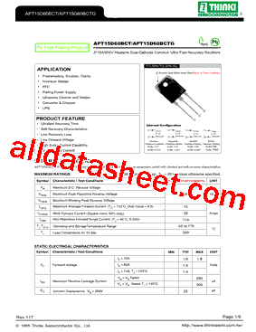 APT15D60BCTG型号图片