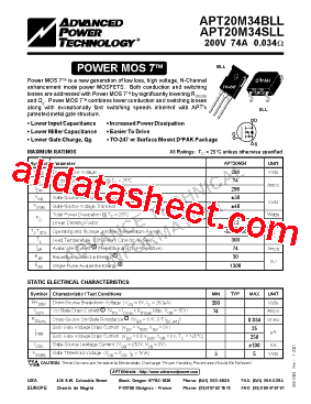 APT20M34SLL型号图片