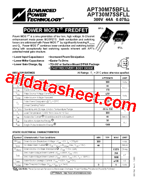 APT30M75BFLL型号图片