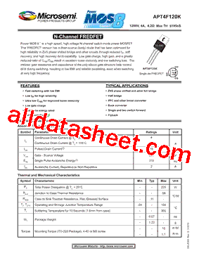APT4F120K型号图片