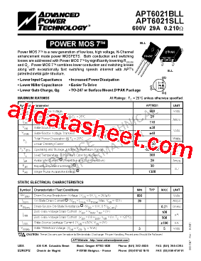 APT6021SLL型号图片