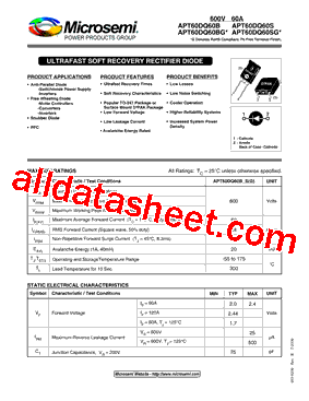 APT60DQ60BG型号图片