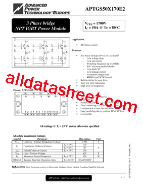 APTGS50X170E2型号图片