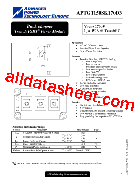 APTGT150SK170D3型号图片